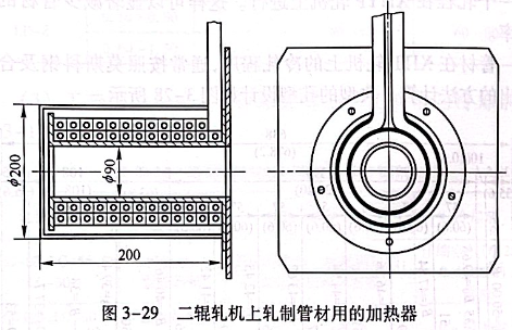 二輥軋機上軋制管材用的加熱器
